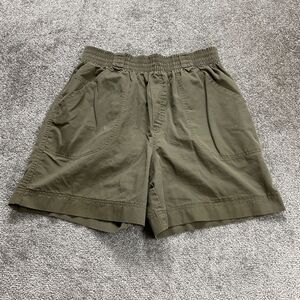 Partners By Mervyn's Shorts Womens 10 W30 Army Green Elastic Waist High Rise